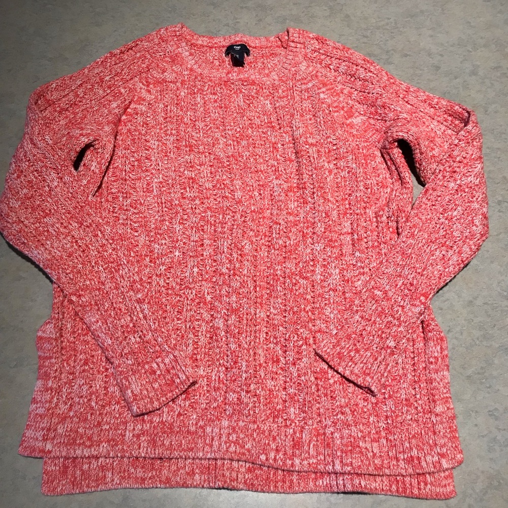 GAP pink/coral 100% cotton sweater Sz M